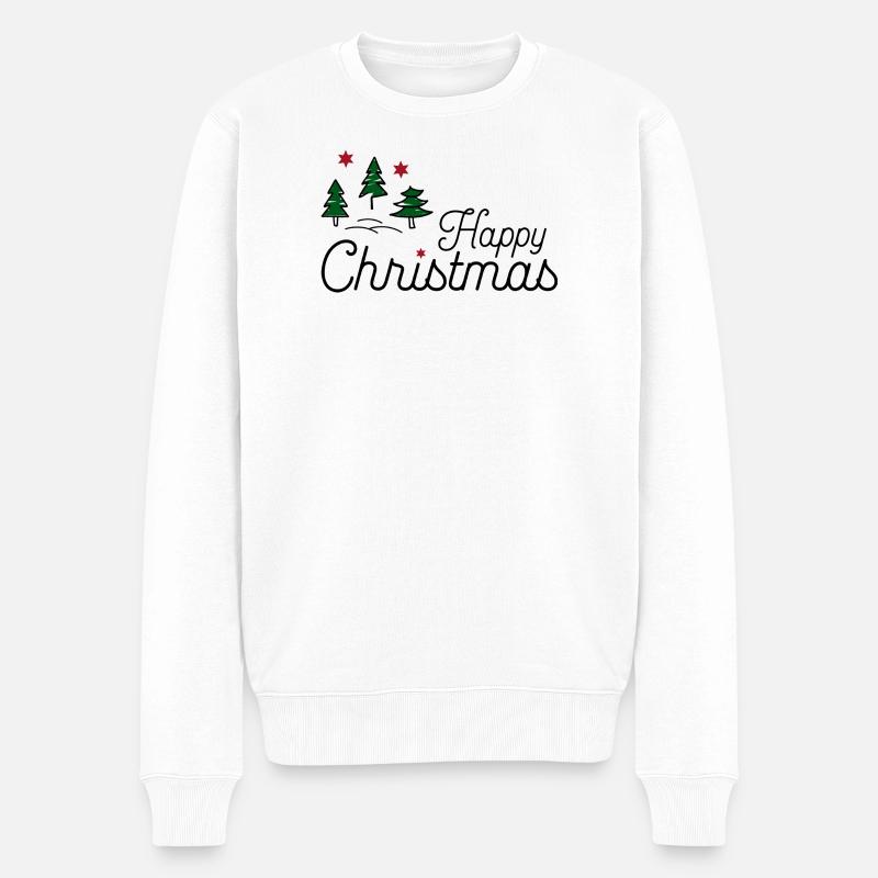 Weihnachtsdesign für Weihnachtsgeschenke - Männer Premium Bio Pullover - Weiß