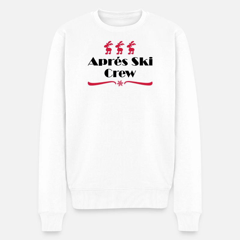 Apres ski - Männer Premium Bio Pullover - Weiß