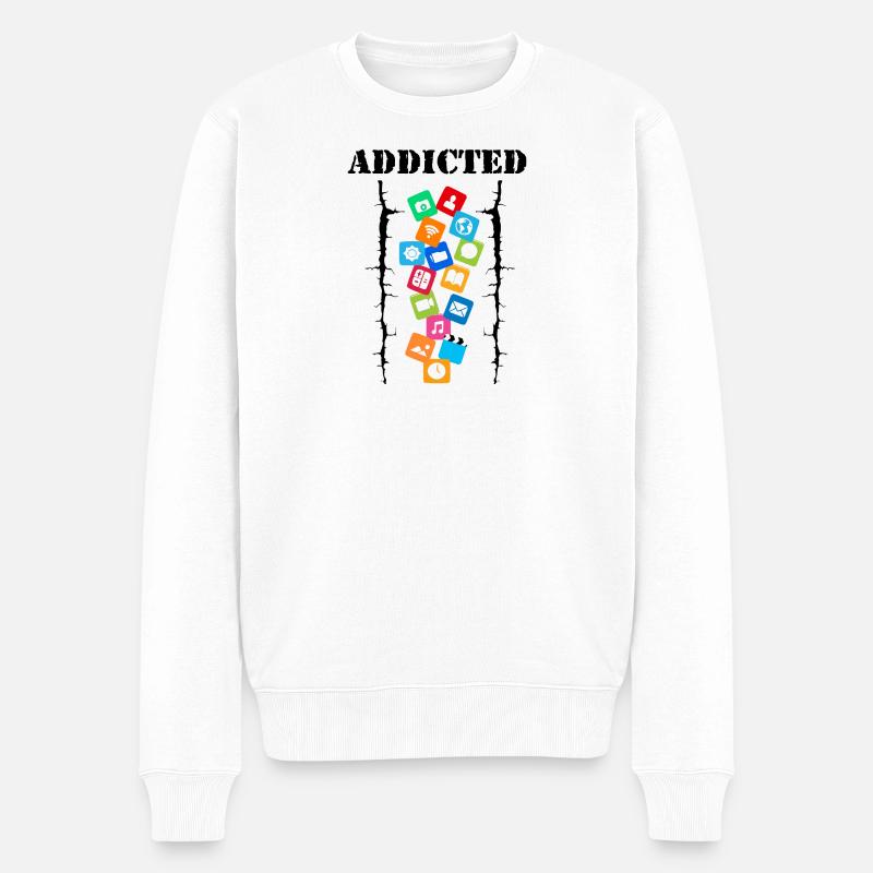 Addicted - Pull Premium bio Homme - blanc