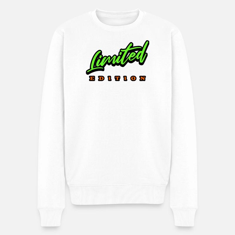 Limited Edition - Männer Premium Bio Pullover - Weiß