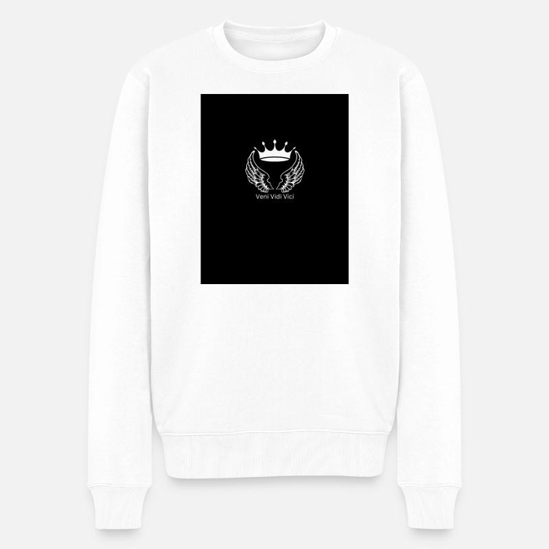 Veni Vidi Vici - Männer Premium Bio Pullover - Weiß