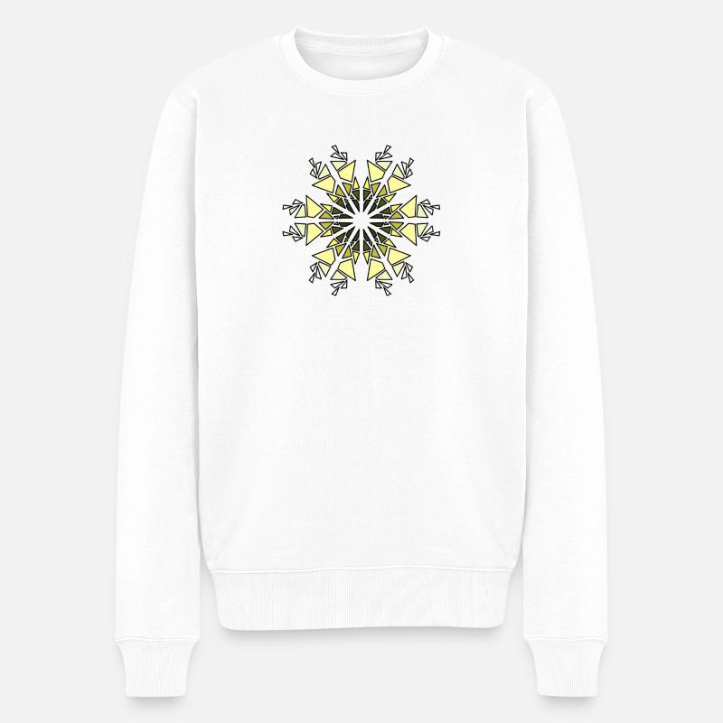 Ornament - Männer Premium Bio Pullover - Weiß