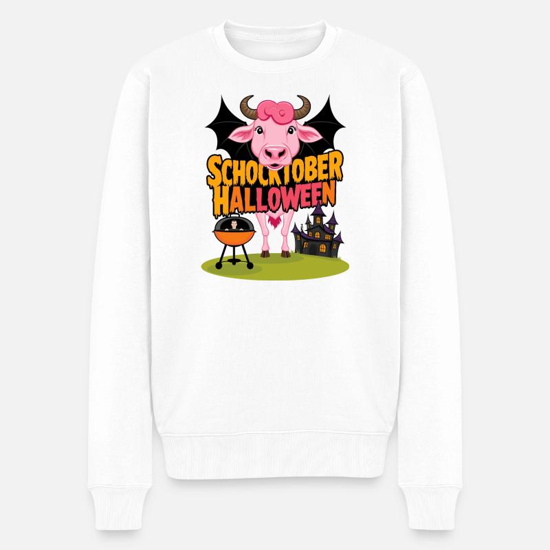 Vache chauve-souris - Pull Premium bio Homme - blanc