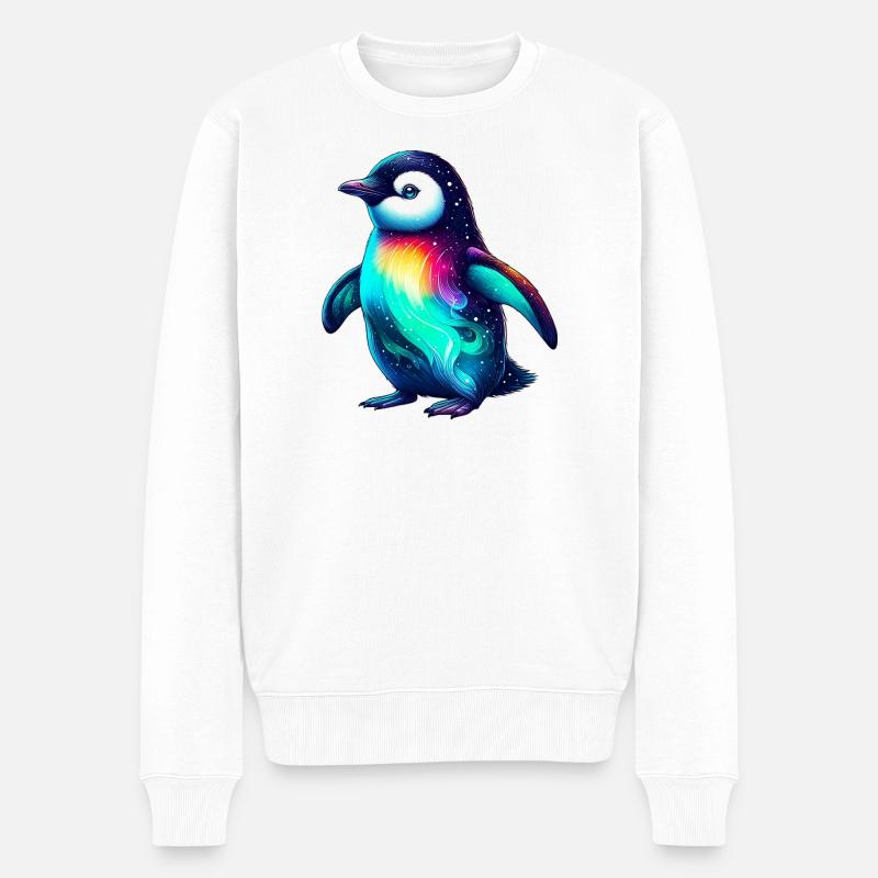 Pinguin - Männer Premium Bio Pullover - Weiß