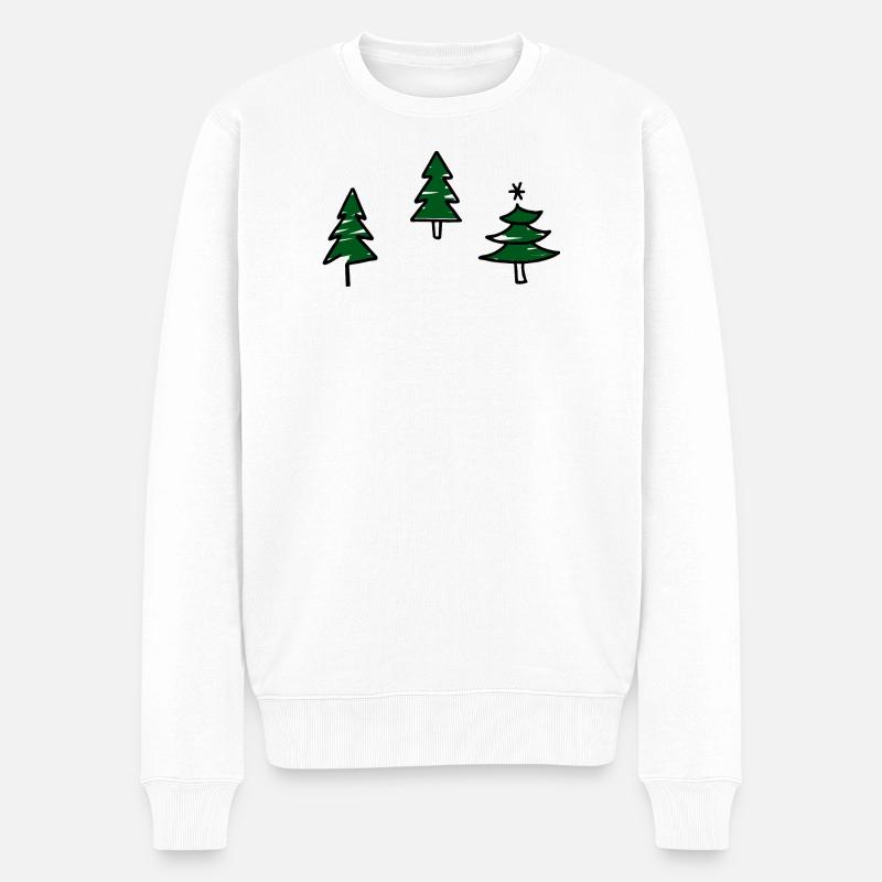 Design zu Weihnachten - Männer Premium Bio Pullover - Weiß