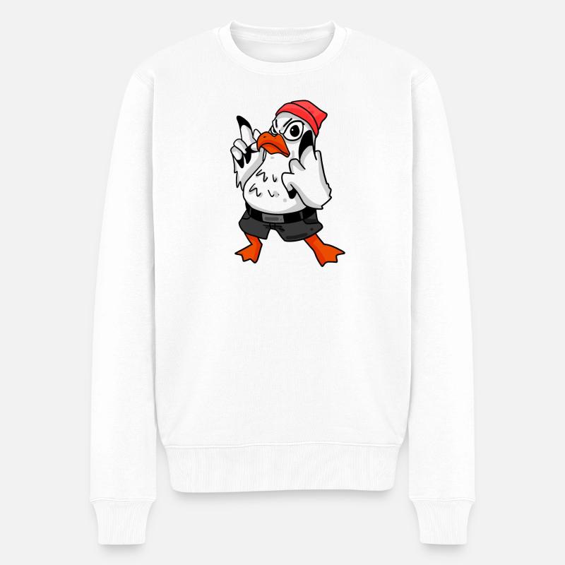 Mouette Cool - Pull Premium bio Homme - blanc