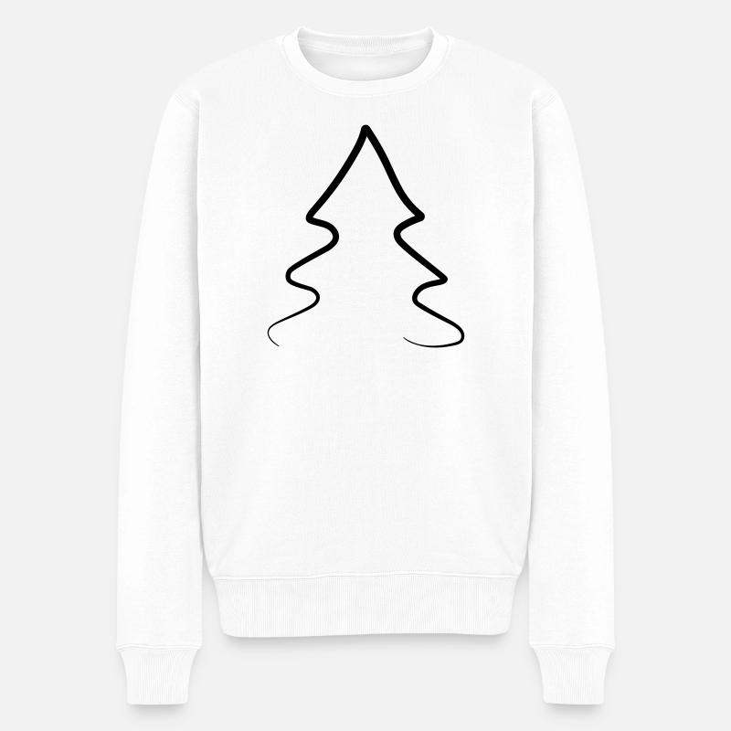 Tannenbaum zu Weihnachten - Männer Premium Bio Pullover - Weiß