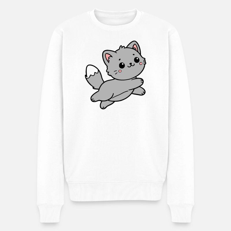 Chat - Pull Premium bio Homme - blanc