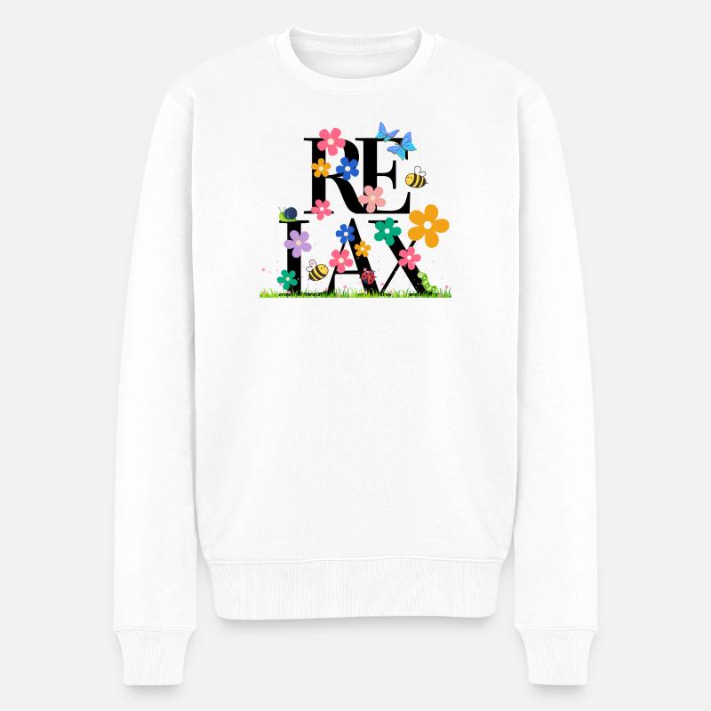 Fleurs de détente - Pull Premium bio Homme - blanc