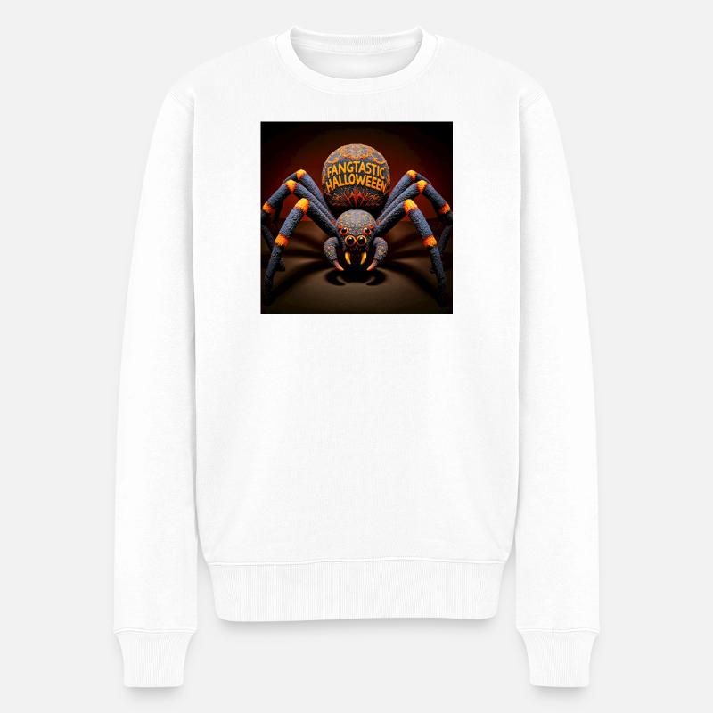 Fangtastisch Halloween Arachnid - Männer Premium Bio Pullover - Weiß