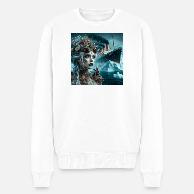Sirène Steampunk Titanic - Pull Premium bio Homme - blanc