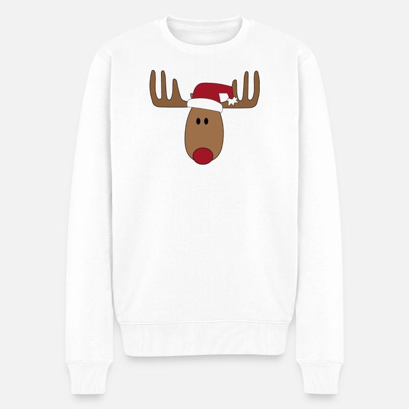 Orignal de Noël - Pull Premium bio Homme - blanc