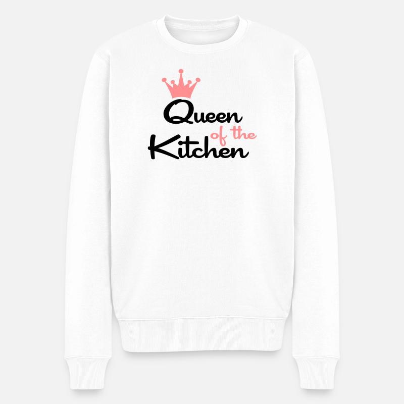 Geschenkidee für Frauen die gern kochen - Männer Premium Bio Pullover - Weiß
