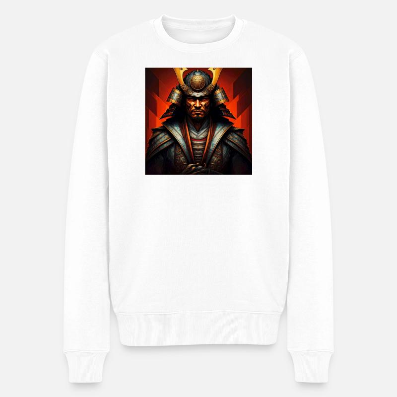 Daien-Knights of Feudal Japan - Männer Premium Bio Pullover - Weiß