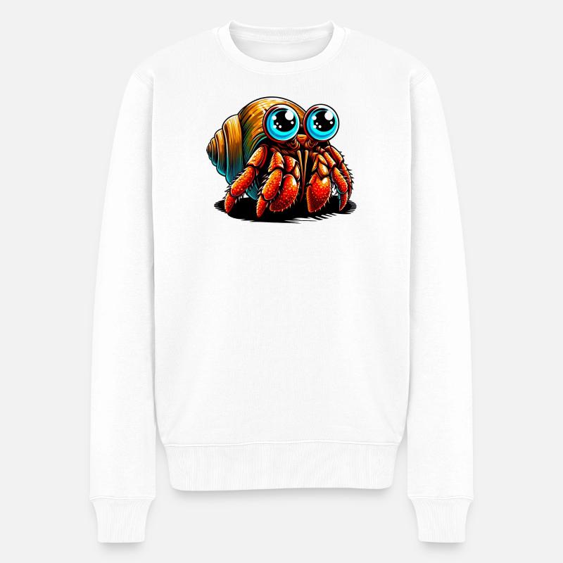 Einsiedlerkrebs - Männer Premium Bio Pullover - Weiß