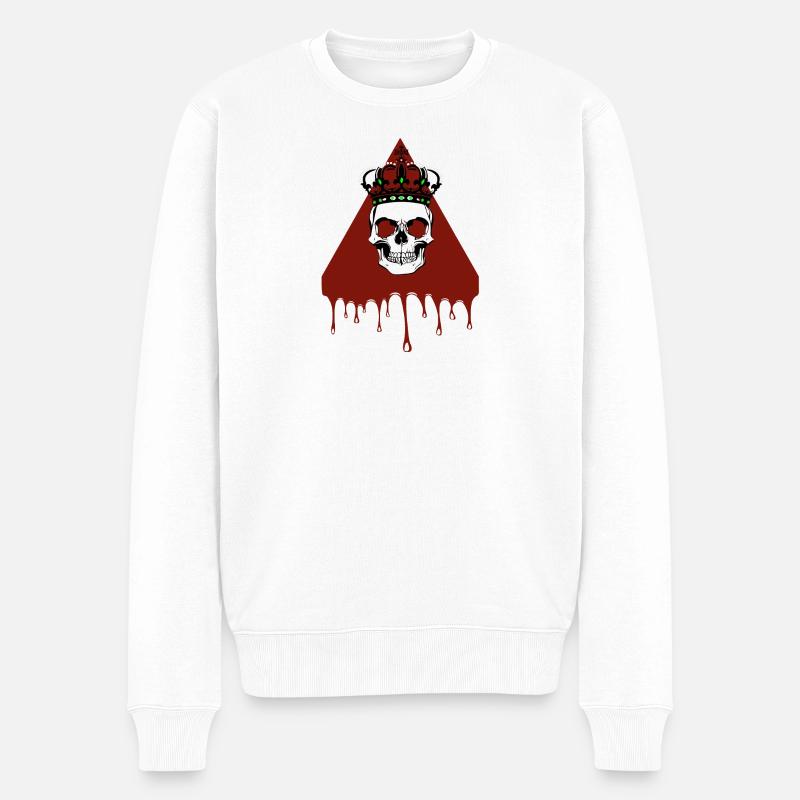 Tête de mort - Pull Premium bio Homme - blanc