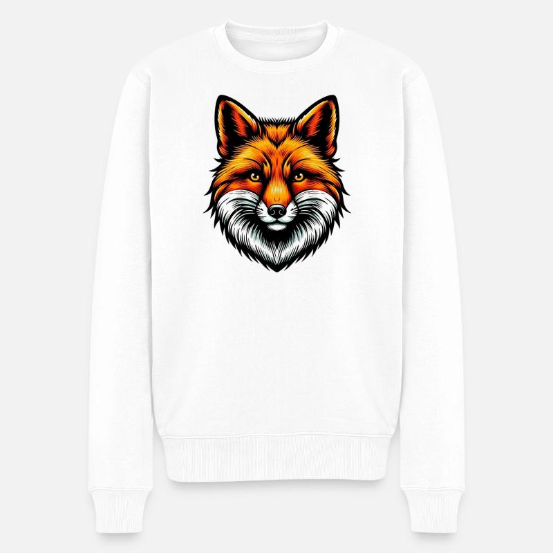 Renard - Pull Premium bio Homme - blanc