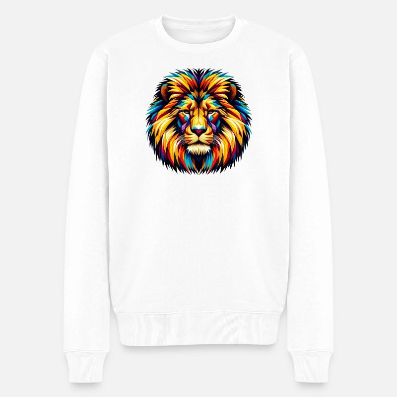 Lion - Pull Premium bio Homme - blanc