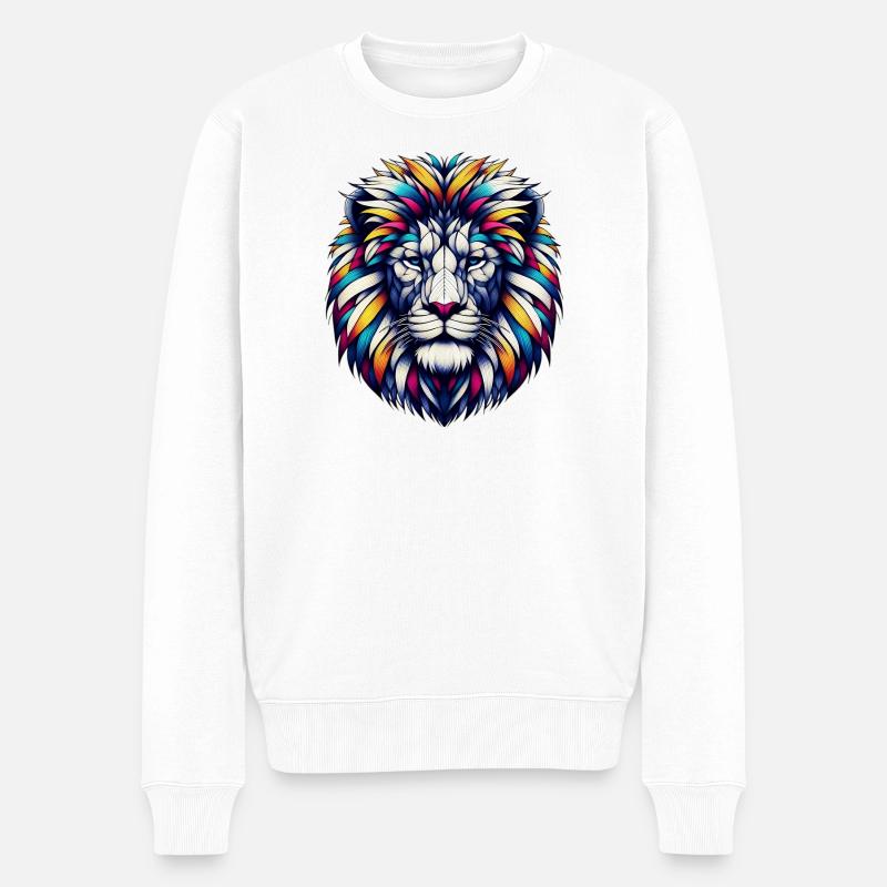 Lion - Pull Premium bio Homme - blanc