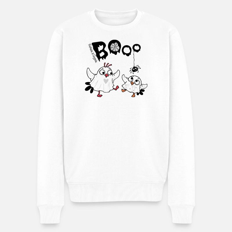 Gespensterparty - Männer Premium Bio Pullover - Weiß