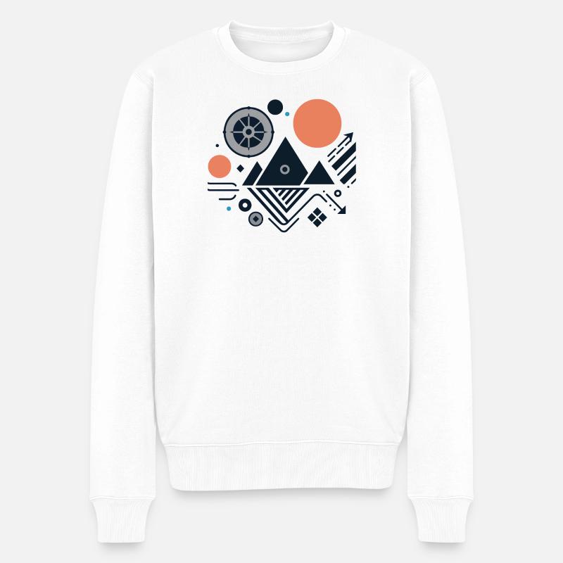Gebirge - Männer Premium Bio Pullover - Weiß