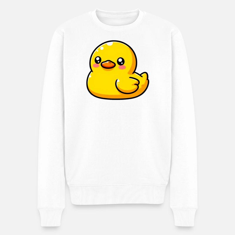 Caneton Canard Canard Canard - Pull Premium bio Homme - blanc