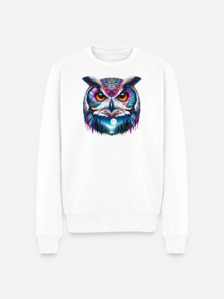 Owl - Men's Premium Organic Jumper - white