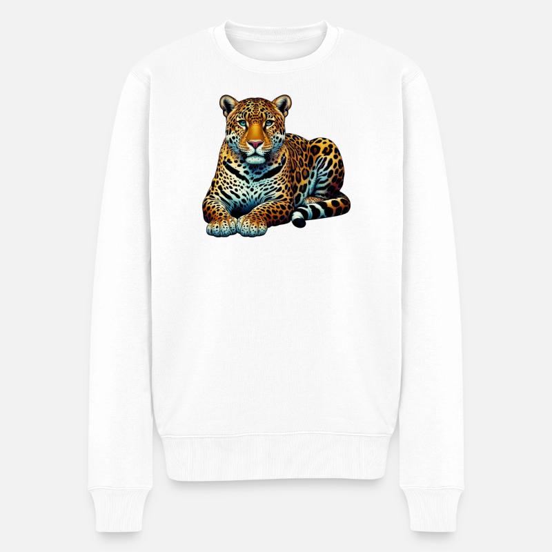 Léopard - Pull Premium bio Homme - blanc