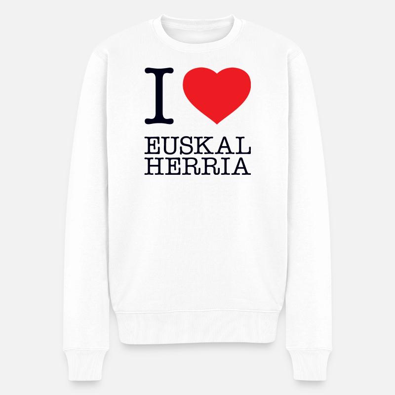 J’AIME EUSKAL HERRIA Pays Basque - Pull Premium bio Homme - blanc