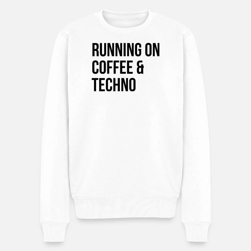 techno - Pull Premium bio Homme - blanc