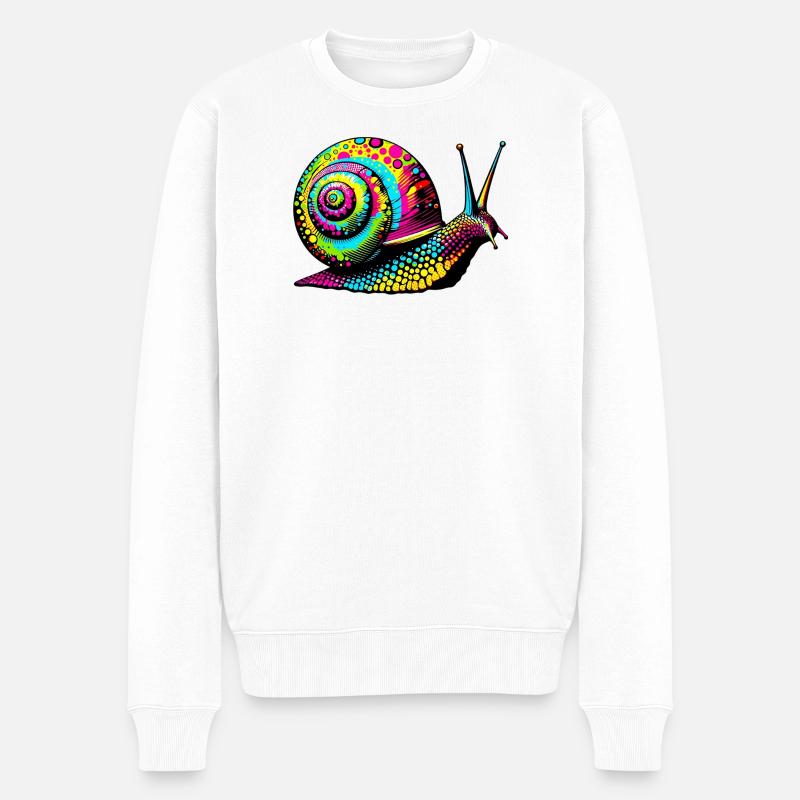 Escargot - Pull Premium bio Homme - blanc