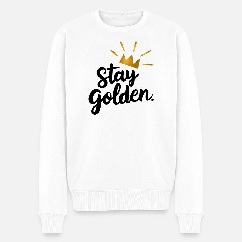 Rester en or Motivation - Pull Premium bio Homme - blanc