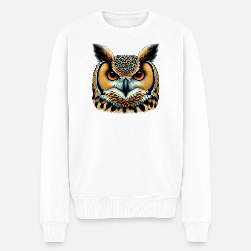 Hibou - Pull Premium bio Homme - blanc