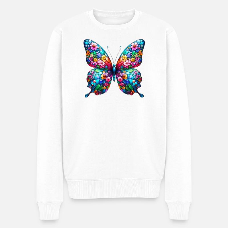 Papillon - Pull Premium bio Homme - blanc