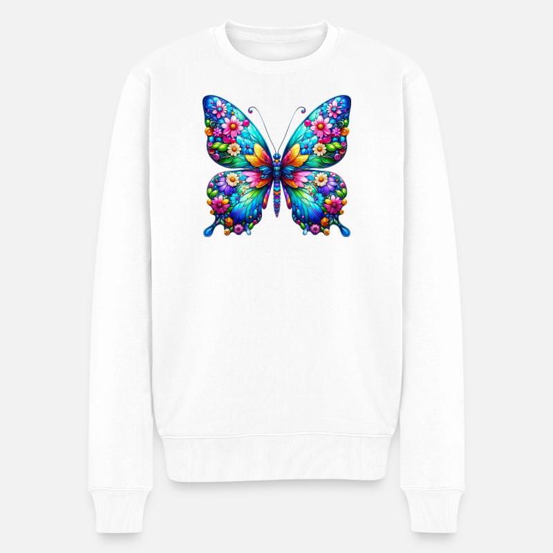 Papillon - Pull Premium bio Homme - blanc