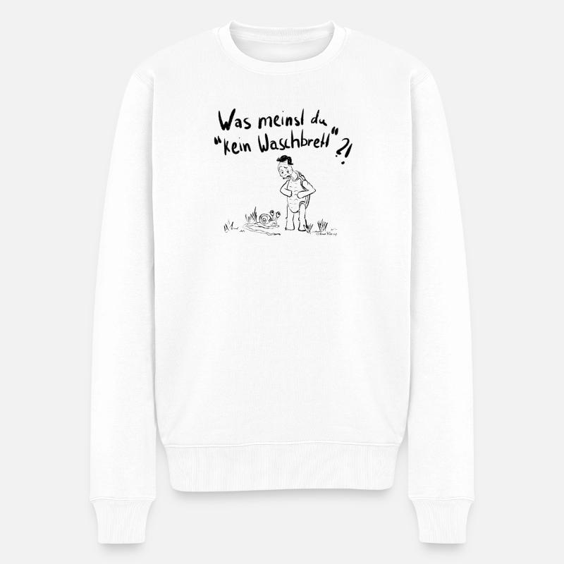 Pas de planche à laver - Pull Premium bio Homme - blanc