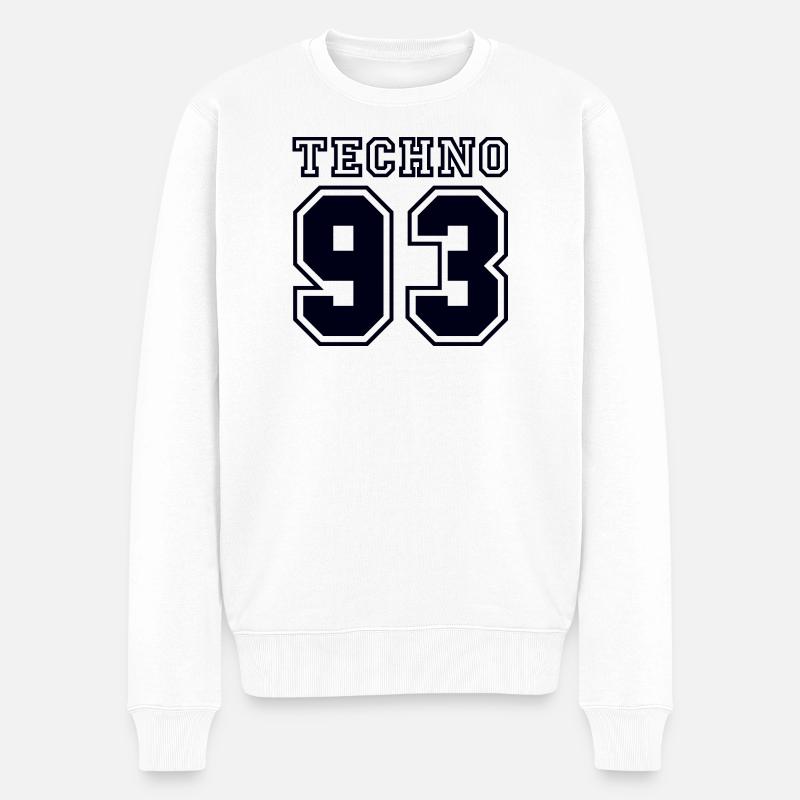 TECHNO 93 - Pull Premium bio Homme - blanc