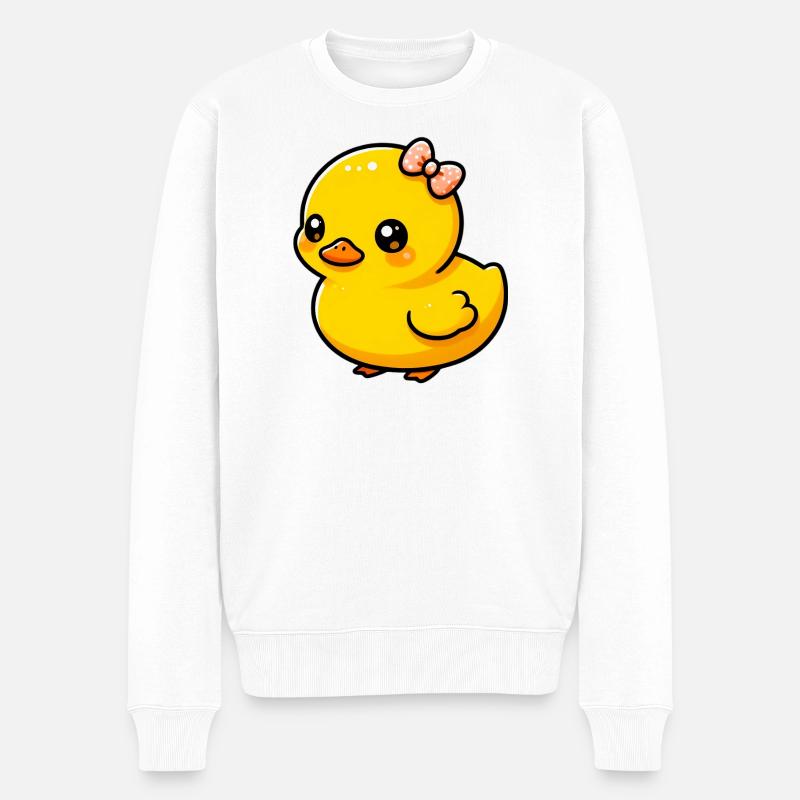 Caneton Canard Canard Canard - Pull Premium bio Homme - blanc