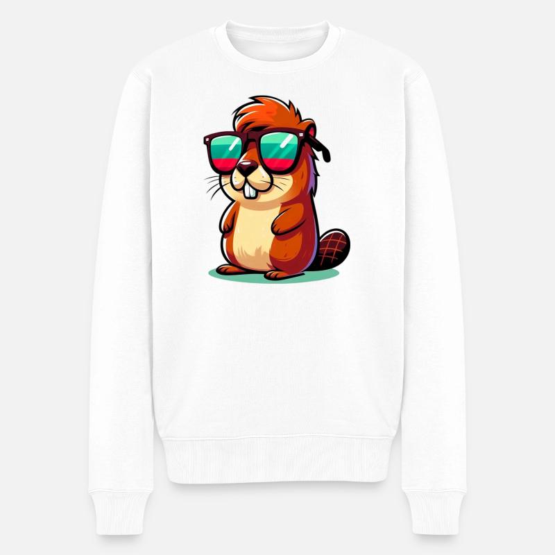 Bieber - Männer Premium Bio Pullover - Weiß