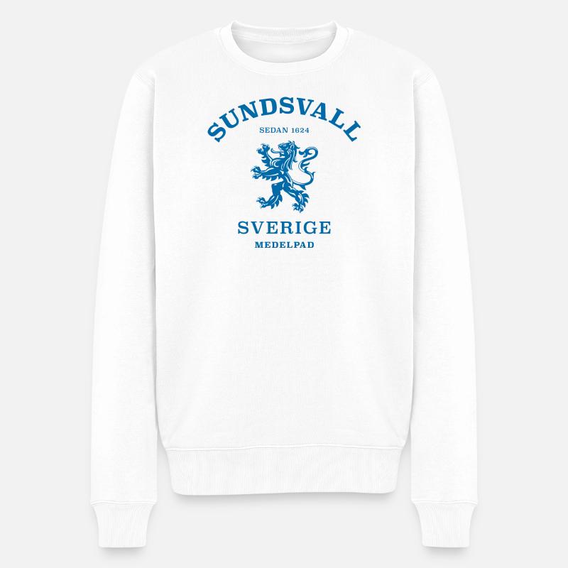 SUNDSVALL Sverige Schweden - Männer Premium Bio Pullover - Weiß