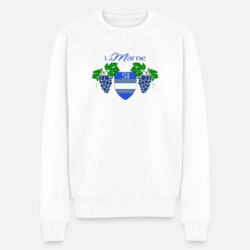 Die Marne - Männer Premium Bio Pullover - Weiß