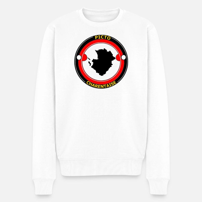 Piktogramm Charentaise - Männer Premium Bio Pullover - Weiß