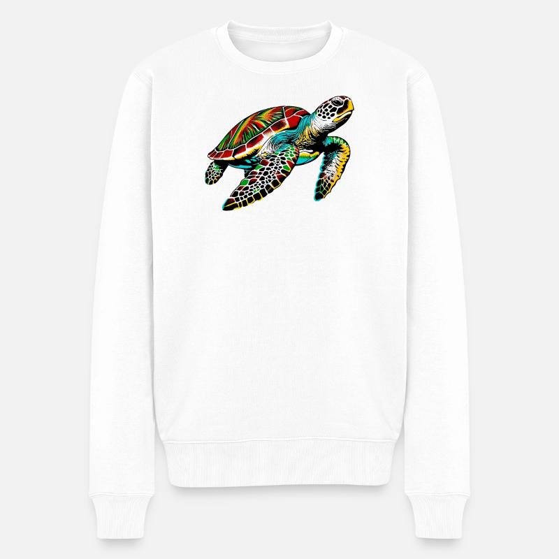 Tortue - Pull Premium bio Homme - blanc