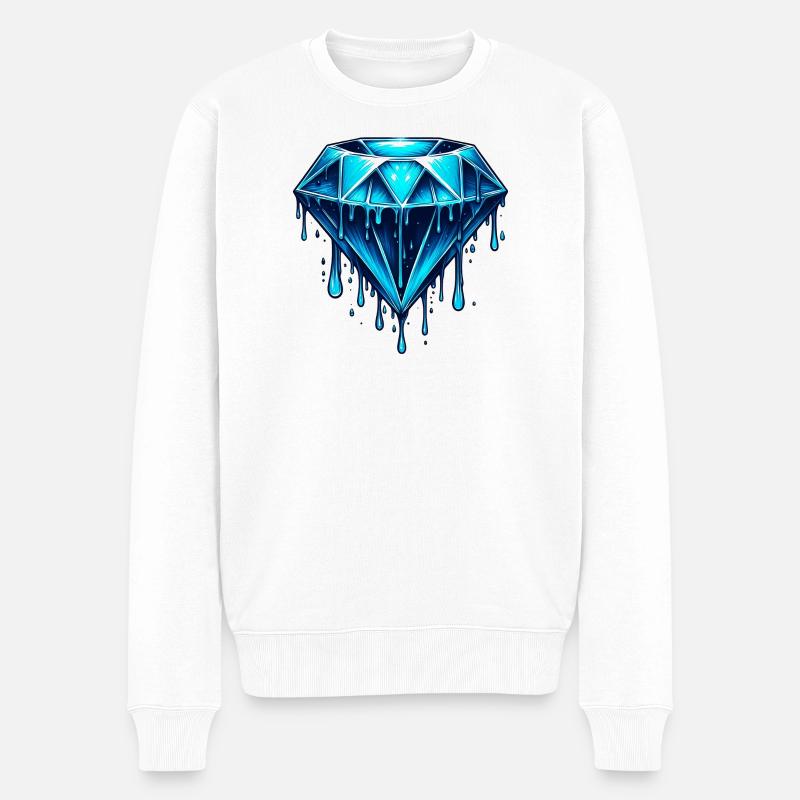 Diamant - Pull Premium bio Homme - blanc