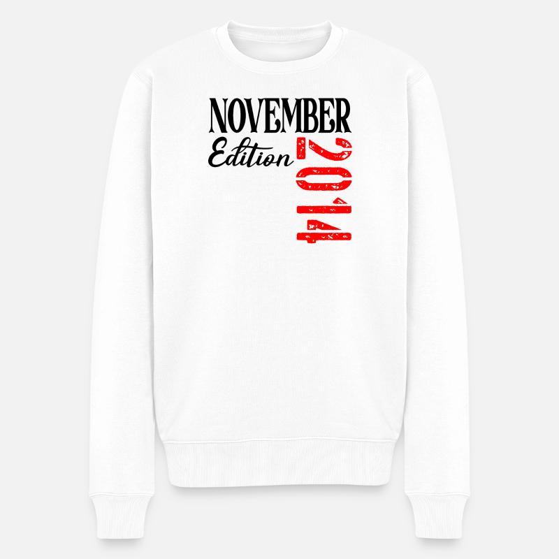 12. GEBURTSTAG NOVEMBER 2014 - Männer Premium Bio Pullover - Weiß