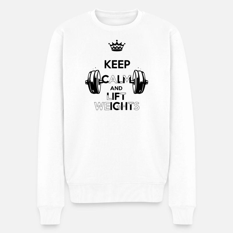Keep Calm - Men's Premium Organic Jumper - white