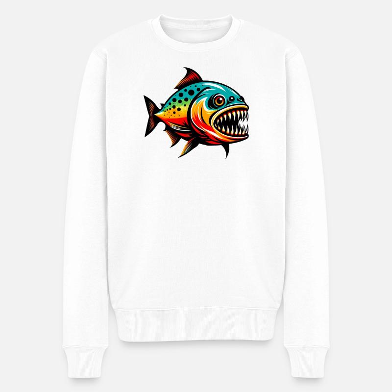 Piranha - Pull Premium bio Homme - blanc
