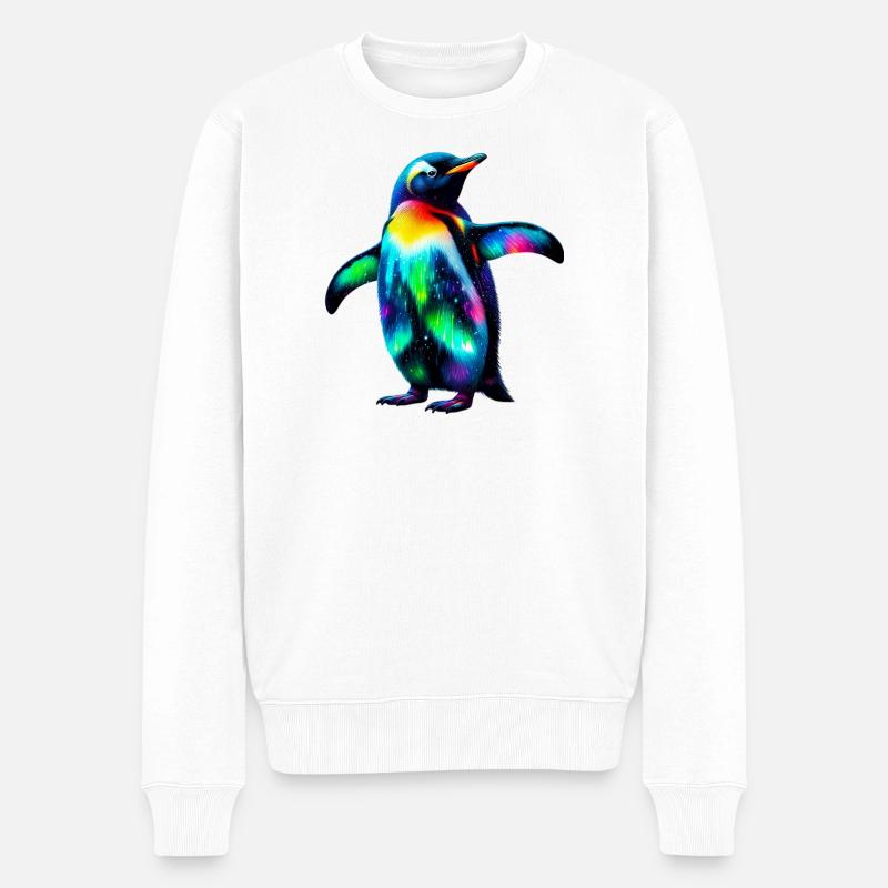 Pinguin - Männer Premium Bio Pullover - Weiß