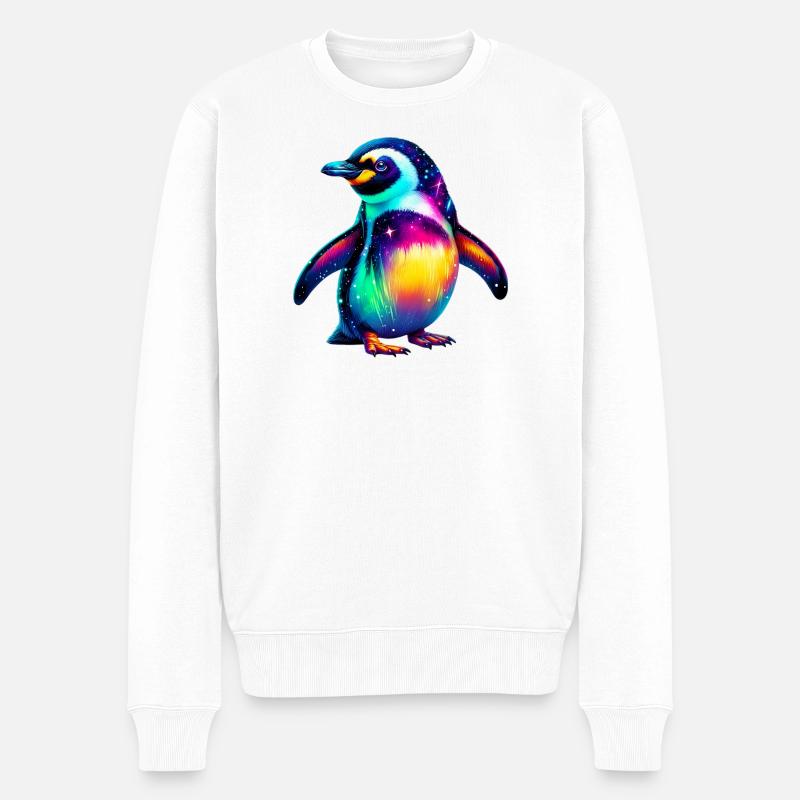 Pinguin - Männer Premium Bio Pullover - Weiß