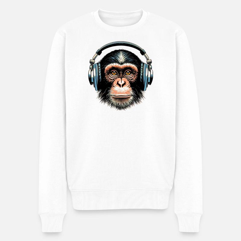 Singe - Pull Premium bio Homme - blanc